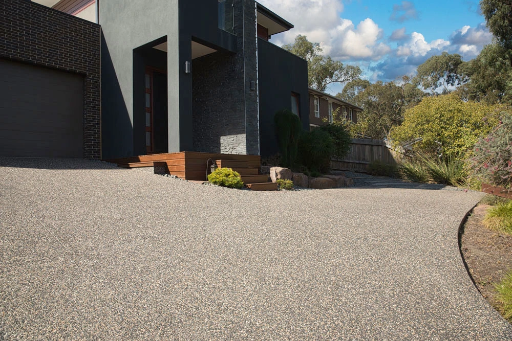 exposed aggregate concrete driveways