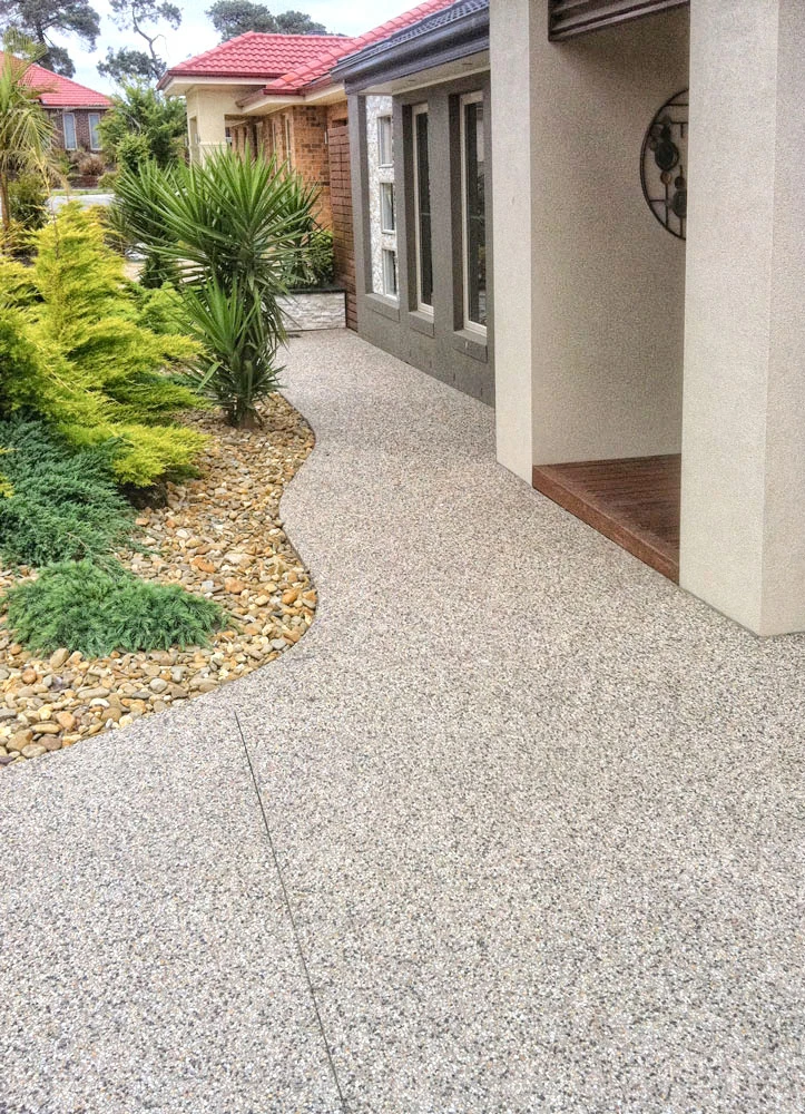 exposed aggregate sidewalk